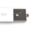 Duck Pendant Necklace Gold Box Overhead