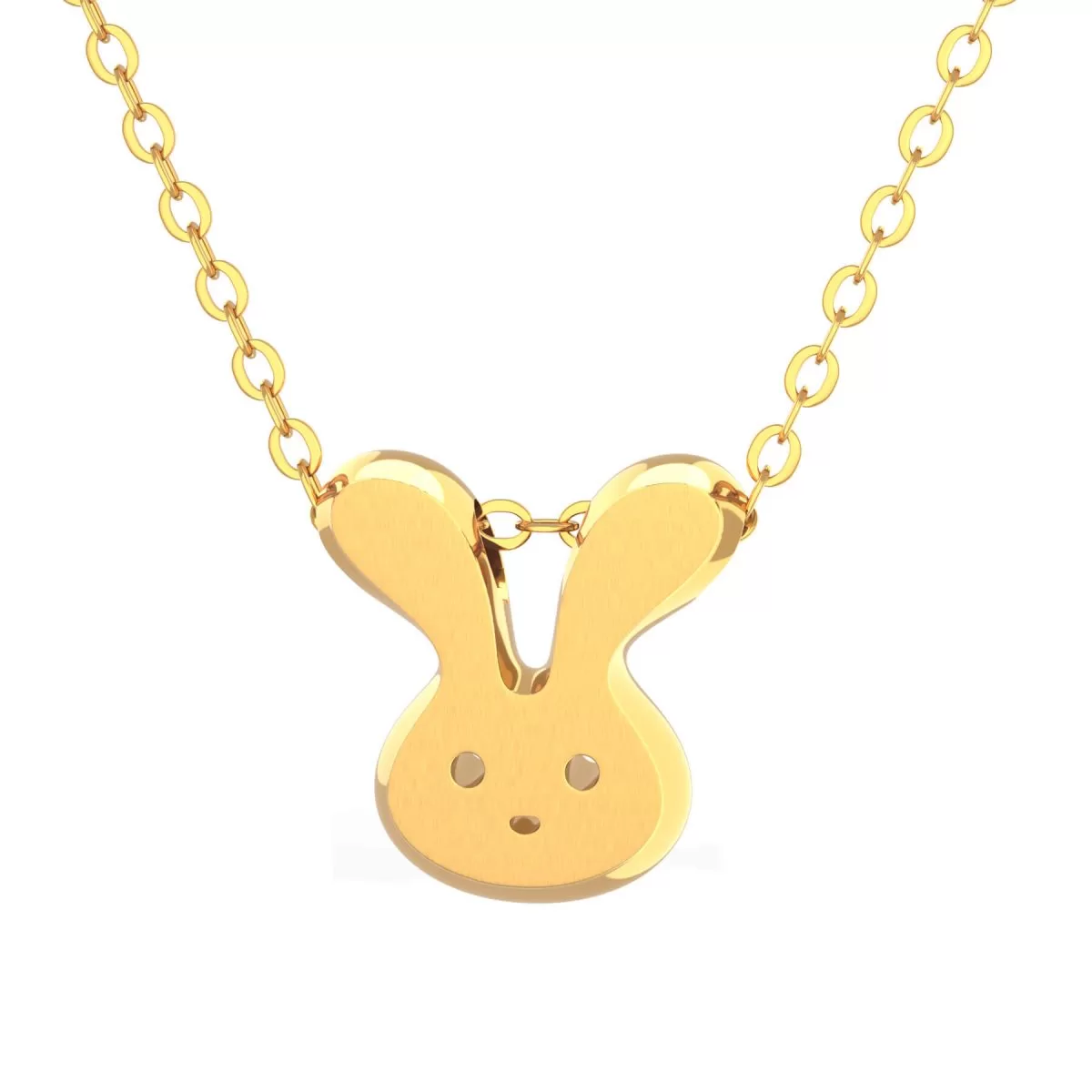 Bunny Rabbit Pendant Necklace Gold