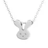 Bunny Rabbit Pendant Necklace Silver