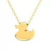 Duck Pendant Necklace Gold