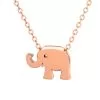 Elephant Pendant Necklace Rose Gold