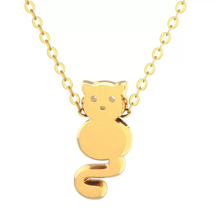 kitten necklace gold 750x750