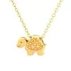 Turtle Pendant Necklace Gold