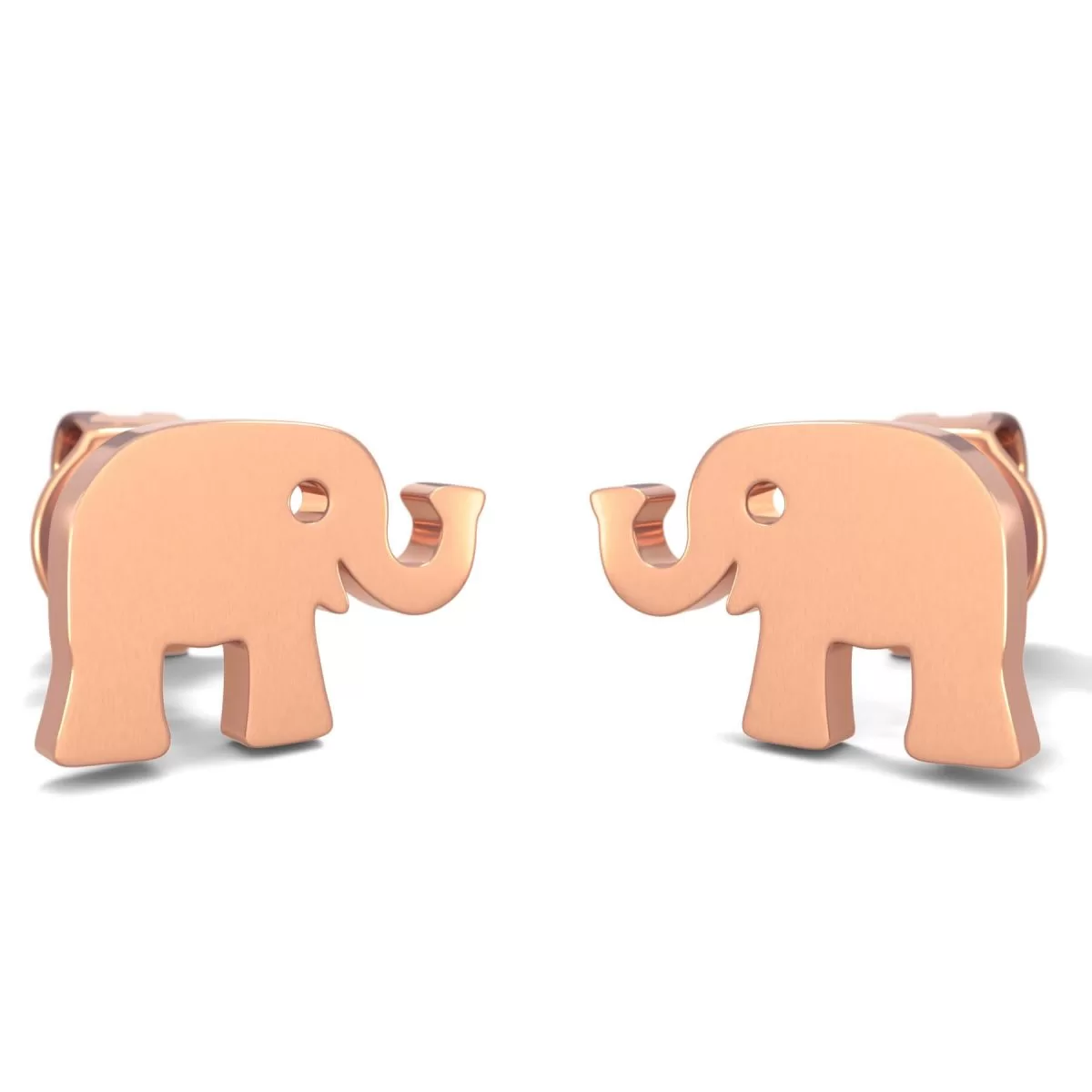Hypoallergenic Elephant Earrings Rose Gold