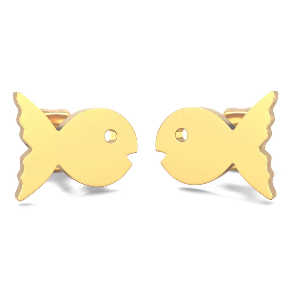 Hypoallergenic Goldfish Earrings Gold