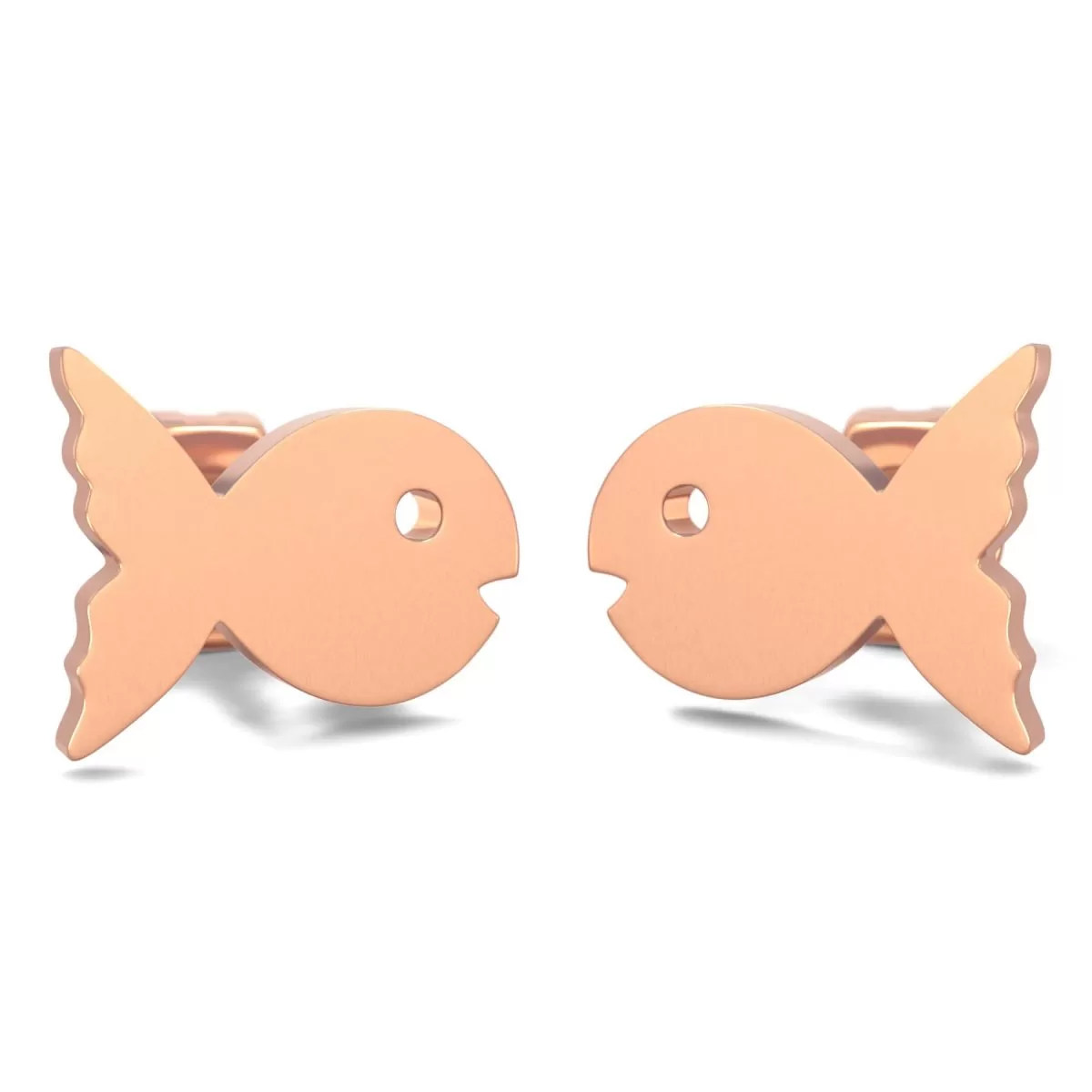 Hypoallergenic Goldfish Earrings Rose Gold