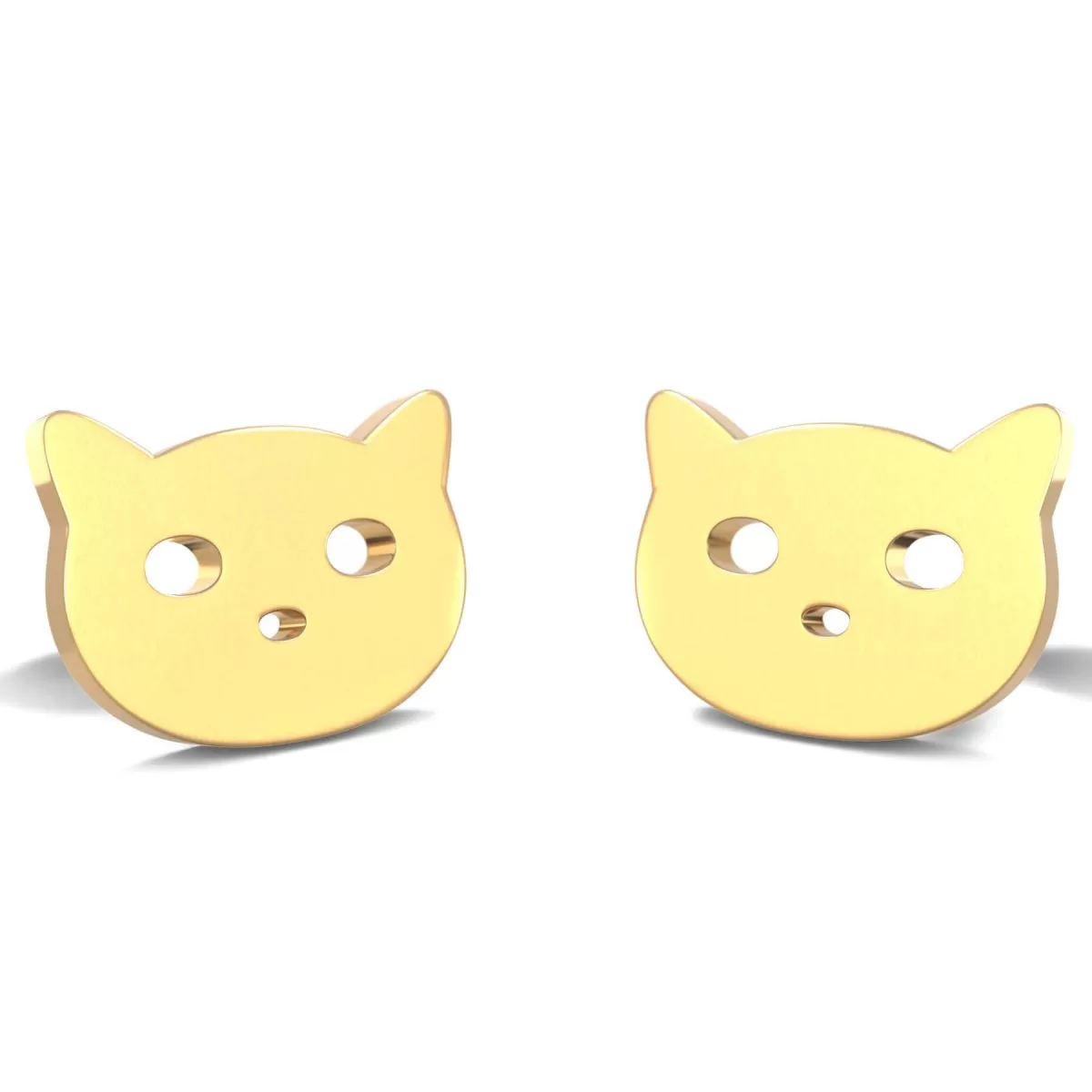 Cat Earrings Gold