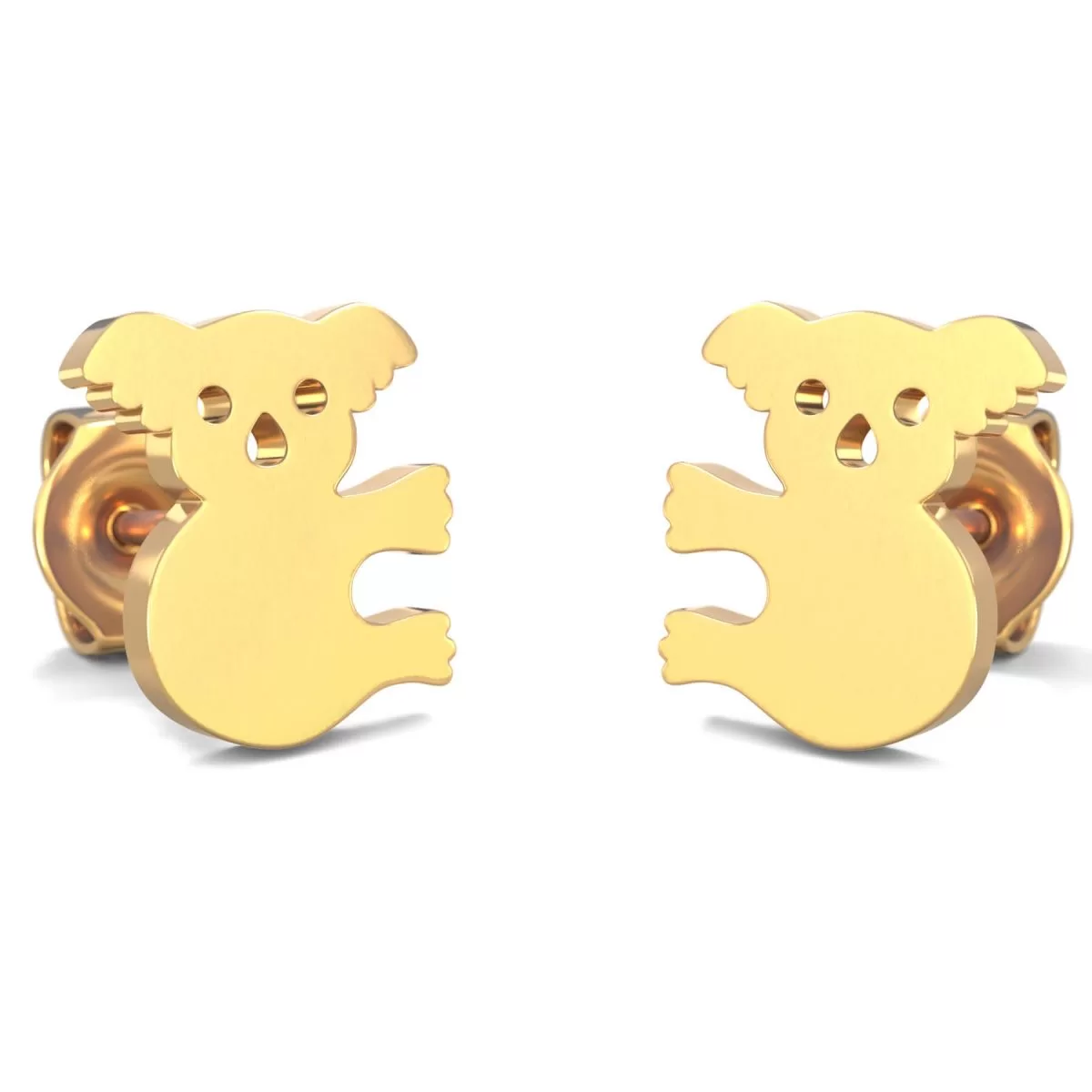 Hypoallergenic Koala Earrings Gold