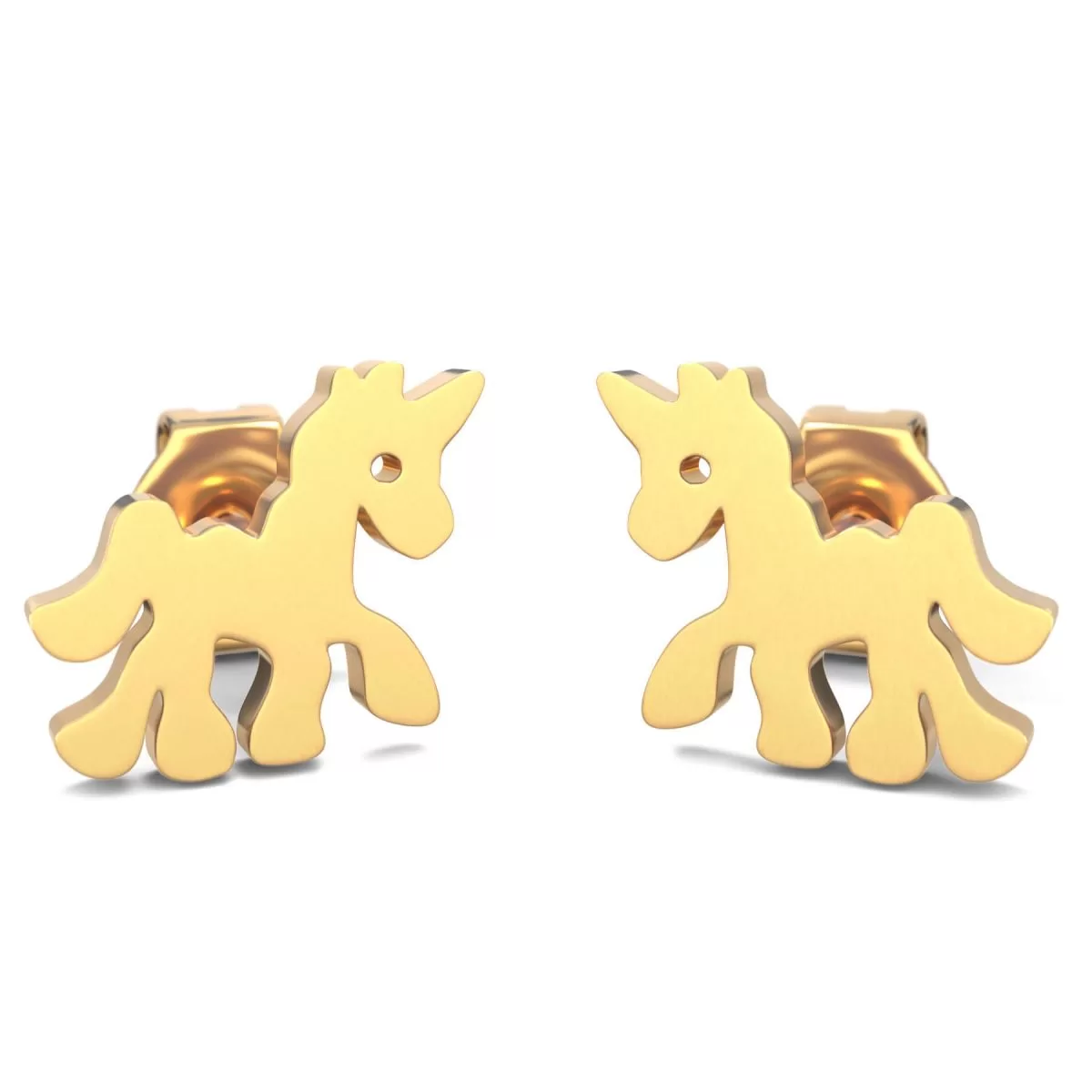 Hypoallergenic Unicorn Earrings Gold
