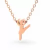 Ballet Pendant Necklace Rose Gold