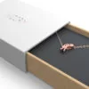 Cheerleading Pendant Necklace Style 1 - Standing Rose Gold 3/4 View
