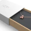 Cheerleading Pendant Necklace Style 2 - Jumping Rose Gold Silver 3/4 View