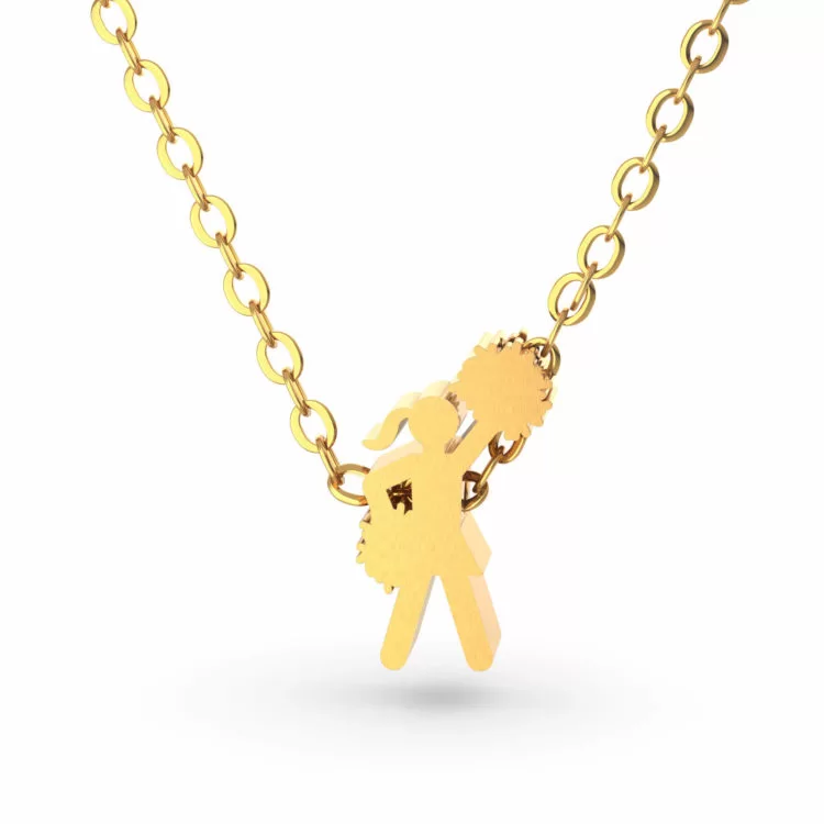 cheerleading style 1 standing necklace gold 750x750
