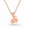 Cheerleading Style 2- Jumping Pendant Necklace Rose Gold