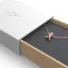 Softball Pendant Necklace Rose Gold Box 3/4 View
